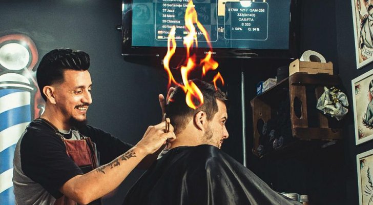 لماذا يضرم الحلاقون النار برؤوس زبائنهم؟