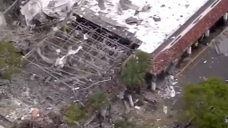 انفجار ضخم في مركز للتسوق في