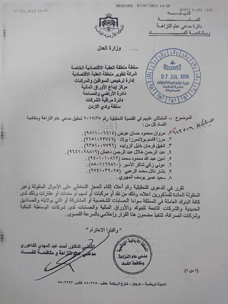 مكافحة الفساد: الحجز التحفظي عل 1740