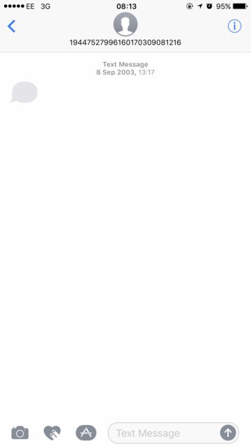 مستخدمو آيفون يتلقون رسائل فارغة بتاريخ