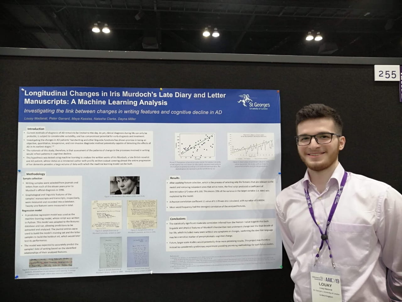 شاب أردني يقدم بحثأ علميا حول