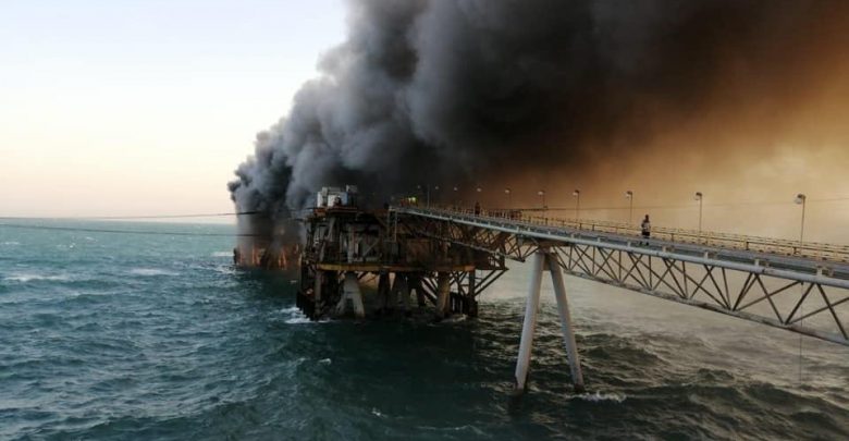 العراق: حريق في ميناء البصرة النفطي