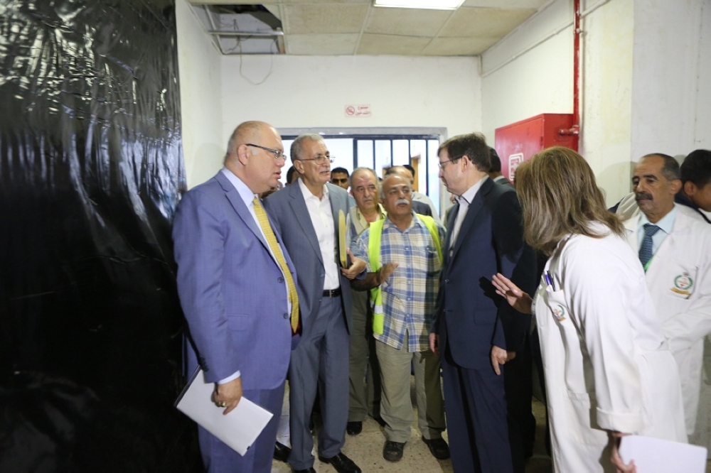 هلسه والشياب يتفقدان اعمال توسعة مستشفى