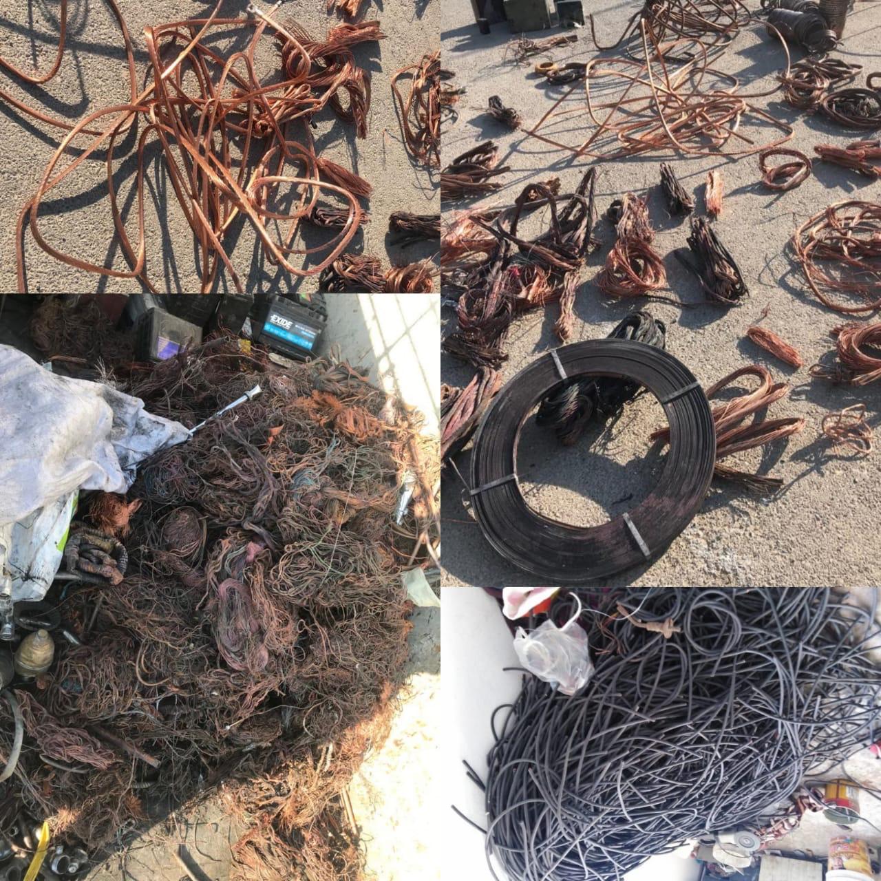 ضبط شخصين سرقا «اسلاك وكيبلات نحاسية»