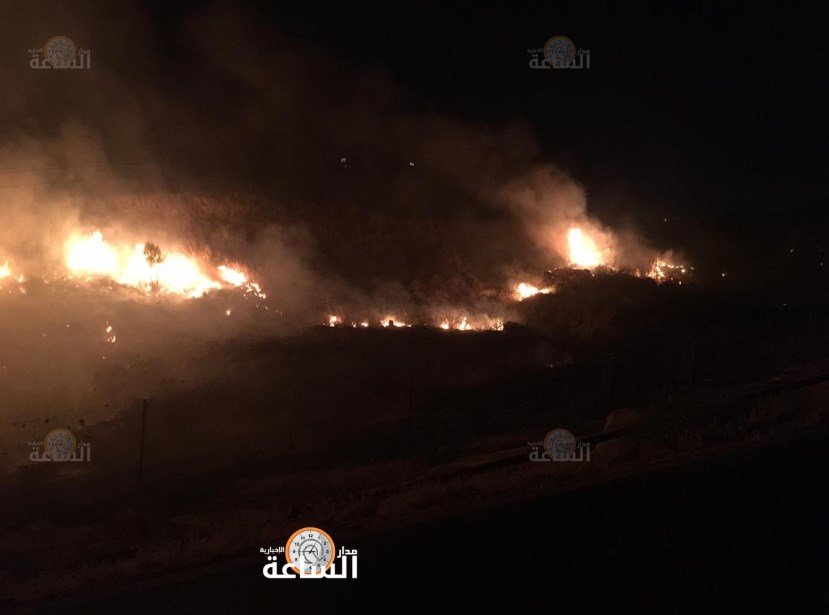 حريق في منطقة ومحيط بئر راحوب