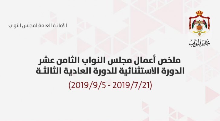 ملخص أعمال مجلس النواب في الدورة