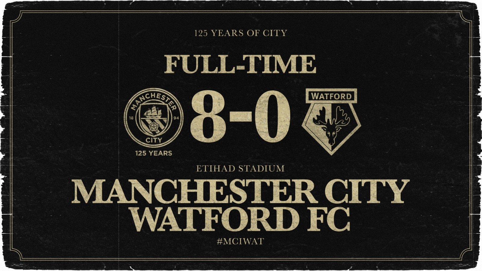 مانشستر سيتي يستعرض عضلاته بمرمى واتفورد