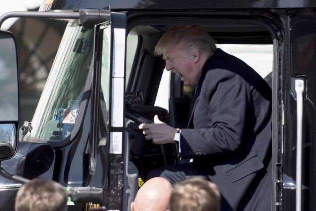 قيادة الشاحنة تناسب ترامب أكثر من