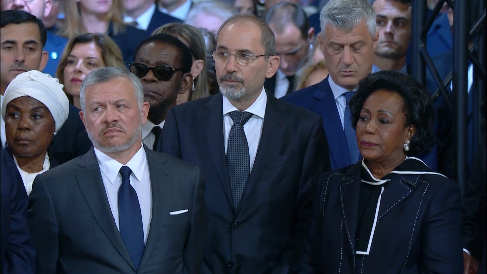 الملك يحضر مراسم جنازة الرئيس الفرنسي