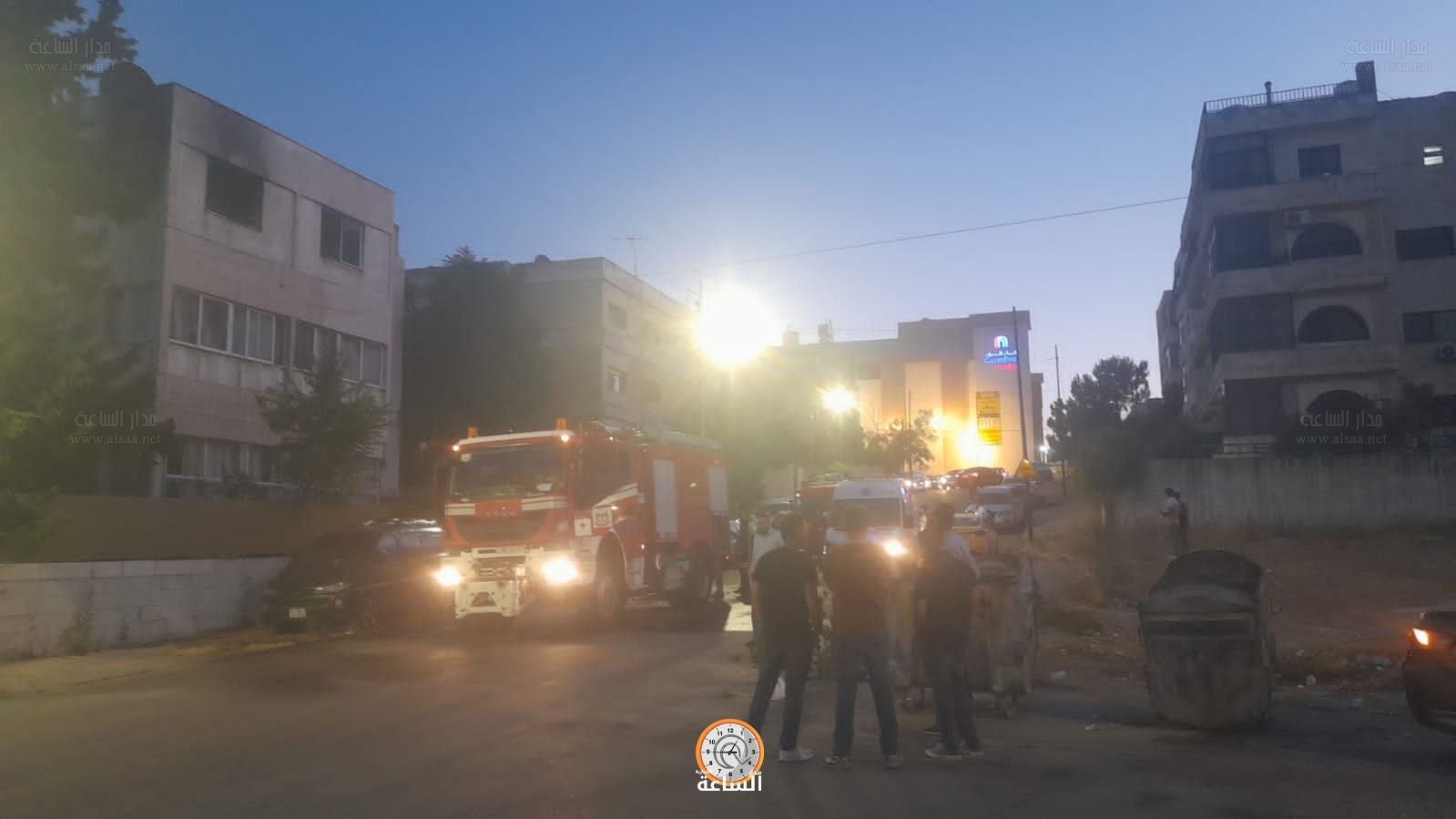 حريق في احدى الشقق السكنية قرب