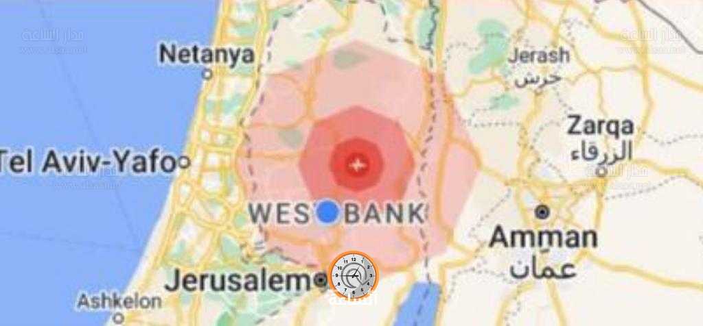 زلزال شمال نابلس ويبعد عن عمان