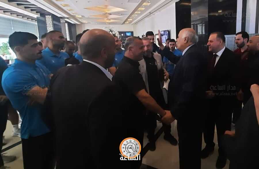 البدور والرجوب في وداع بعثة النادي