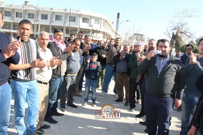 من اعتصام الزراعيين الاردنيين