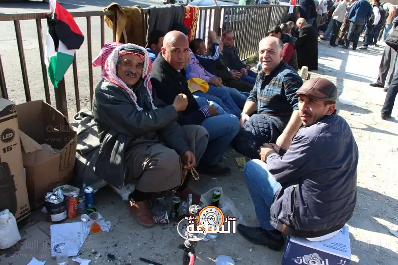 من اعتصام الزراعيين الاردنيين