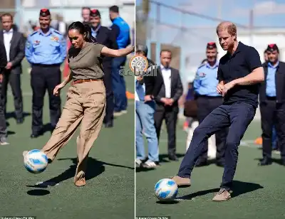 الأمير هاري وزوجته يبدآن زيارة إنسانية