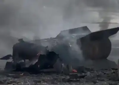 سقوط شظية مقذوف صاروخي في محيط