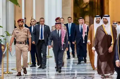 الشيخ تميم يستقبل الملك عبدالله الثاني