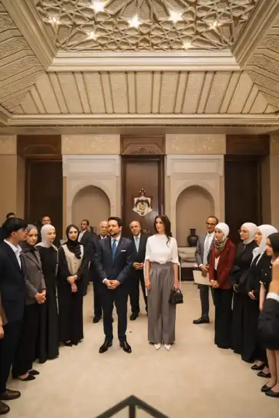 ولي العهد والأميرة رجوة يستقبلان أوائل