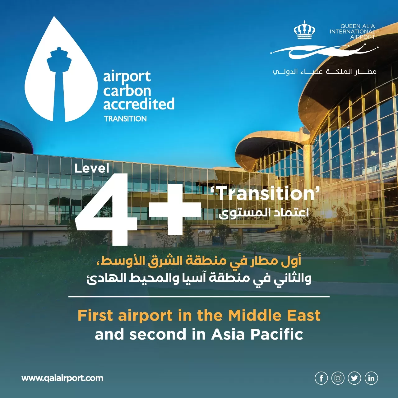 مطار الملكة علياء الدولي أول مطار