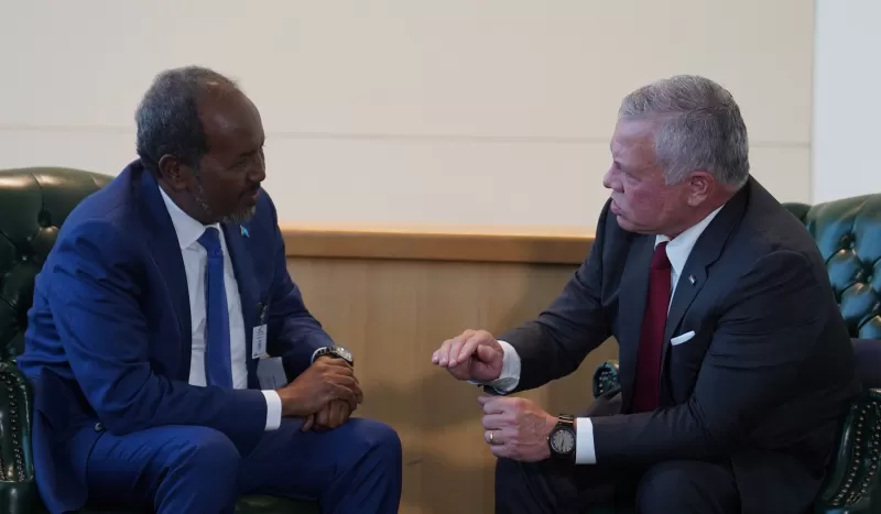 الملك يلتقي رؤساء الصومال وكازاخستان وغينيا