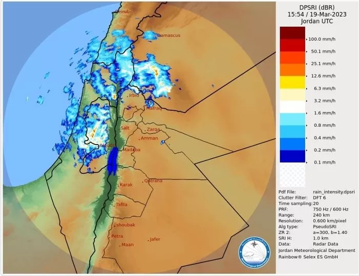 مدار الساعة,الطقس في الأردن اليوم