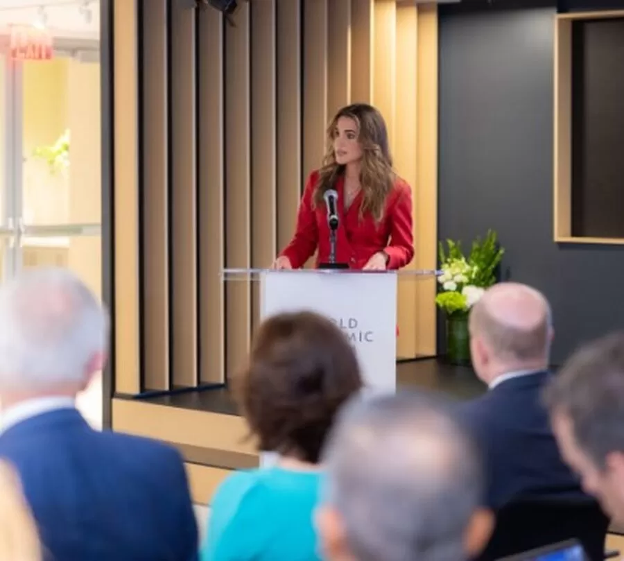 الملكة رانيا,المنتدى الاقتصادي العالمي,مدار الساعة,