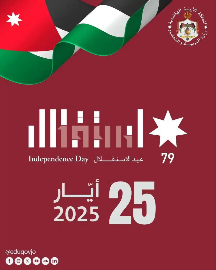 مدار الساعة,مناسبات أردنية,وزير التربية والتعليم,وزير التعليم العالي والبحث العلمي,الدكتور عزمي محافظة,عزمي محافظة,الملك عبدالله الثاني,ولي العهد,الحسين بن عبدالله الثاني,وزارة التربية والتعليم,عيد الاستقلال