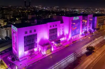 زين تضيء مبانيها باللون البنفسجي احتفاء