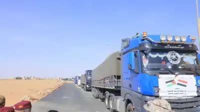وصول قافلة المساعدات الأردنية إلى الجمهورية