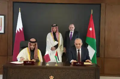 الأردن وقطر يوقعان مذكرات سياسية واقتصادية