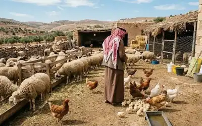خراف المزرعة وصيصان عمان