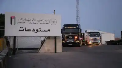 الأردن يرسل قافلة إغاثية سادسة إلى
