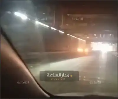 تدهور تنك ماء داخل نفق بين