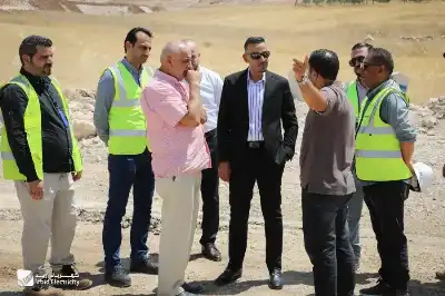 التميمي يتفقد مشروع مسار طريق إربد