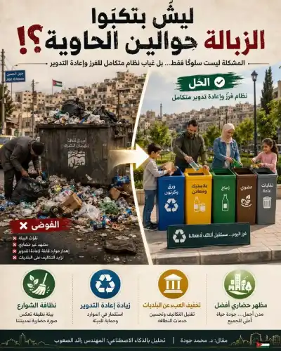 النفايات المتناثرة حول الحاويات.. هل المشكلة
