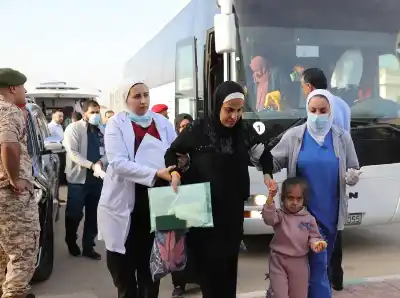 الجيش الأردني يجلي الدفعة الـ35 من