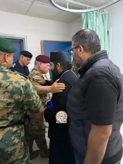 الملك في مستشفى الكرك للاطمئنان على
