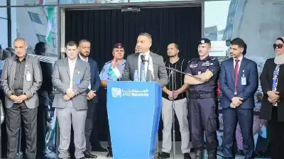 كهرباء إربد تنظم وقفة تضامنية تنديدا