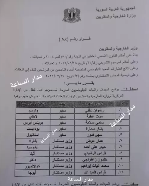 مدار الساعة,أخبار عربية ودولية