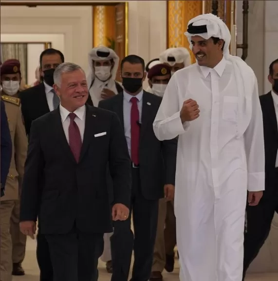 قطر,الملك عبدالله الثاني,