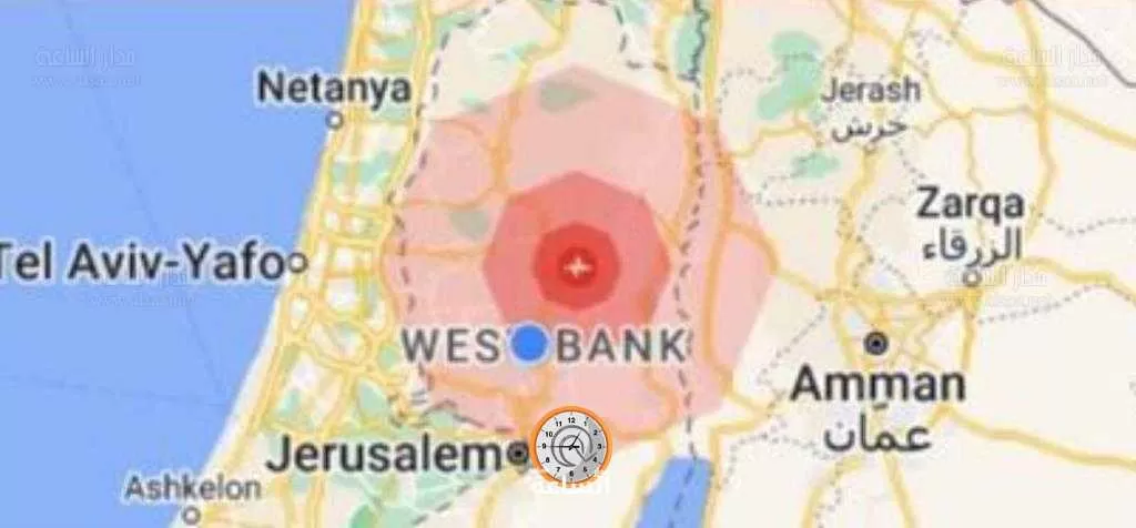 زلزال شمال نابلس ويبعد عن عمان